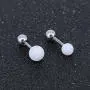 Gorgeous Fire Opal Ball Stud Earring Stainless Steel Helix Conch Cartilage Earring for Girl Women Gorgeous Fire Opal Ball Stud Earring Stainless Steel Helix Conch Cartilage Earring for Girl Women
