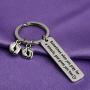 AKTAP Mom of Twins Gift Sometimes When You Pray for a Miracle god Gives You Two Twin Mom/Dad Keychain Gift Twin Mom Jewelry Gifts for Mothers Day
