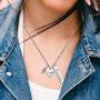 XIUDA Cremation Necklace for Ashes Heart Urn Necklace Memorial Ash Necklace Stainless Steel Cremation Jewelry-Forever in My Heart