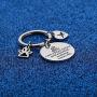 WUSUANED Funny Nurse Keychain I Am A Dog Mom And A Nurse Nothing Scares Me Veterinarian Graduation Jewelry Gift For Vet Dog Lover