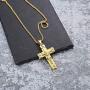 Cross Necklaces for Women Men,Iced Out Stainless Steel Jesus Necklaces Christian Catholic Gold Pendant, 20-24 Inches Chain
