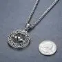 Mens Stainless Steel Celtic Knot Claddagh Friendship Endless Love Pendant Necklace, 24'', aap121