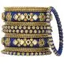 Aheli Ethnic Handmade Silk Thread Faux Stone Studded Bangle Set Chuda Indian Wedding Wear Fashion Jewelry for Women Aheli Ethnic Handmade Silk Thread Faux Stone Studded Bangle Set Chuda Indian Wedding Wear Fashion Jewelry for Women