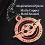 MYPRINTON Baby Yoda Hard Enamel Pendent Necklace 1.38'' The Child Character Inspired Gift Idea Matte Copper