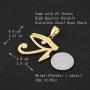 HZMAN CZ Eye of Horus Egypt Protection Pendant on Stainless steel Necklace Ancient Egyptian Symbol of Protection