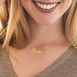 Name Crown Necklace,Personalized Custom Women Girls Initial Letter Crown Name Pendant Necklace Stainless Steel Necklace Chain Jewelry Gift