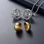 Cremation Jewelry Urn Pendant Necklace with Hollow Urn Cremation Jewelry for Ashes Lotus Flower Shape