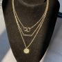 choice of all 3 Layered Necklaces for Women, Dainty 14K Gold Plated Layering Choker Necklace Handmade Layered Moon Coin Disc Necklace Jewelry for Women Girls