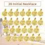 ChainsPro 26 Letter Necklace, Men/Women Initial Pendant with Chain 16''+2'', 18K Gold Plated (Send Gift Box) ChainsPro 26 Letter Necklace, Men/Women Initial Pendant with Chain 16''+2'', 18K Gold Plated (Send Gift Box)