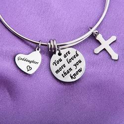 MAOFAED Goddaughter Gift You are More Loved Than You Know Goddaughter Bracelet