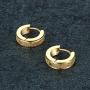 Aroncent Stainless Steel 8 Pairs Mens Small Hoop Huggie Hinged Earrings Set 4mm