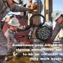 MAOFAED Funny Oil Field Gift Oilfield Wife Gift Oilfield Girlfriend Gift Proud Wife Gift Sometimes Your Knight in Shining Armor Turns Out to Be an Oilfielder in Dirty Work Boots