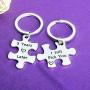 Zuo Bao 1,5,10,20 Years Later I Still Pick You Key Ring Stainless Steel Jigsaw Puzzle Piece Matching Pendant Keychain Set Couple Jewelry