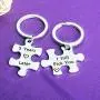 Zuo Bao 1,5,10,20 Years Later I Still Pick You Key Ring Stainless Steel Jigsaw Puzzle Piece Matching Pendant Keychain Set Couple Jewelry