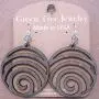 Wave laser-cut wood earrings sustainable eco-jewelry CHOOSE COLOR #1054
