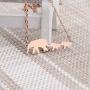 ENSIANTH Three Happiness Elephant Family Necklace for Mother and Daughter Twins