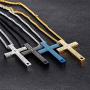 My Daily Styles Stainless Steel Lords Prayer Cross Necklace for Men - 24'' Inch Cross Pendant for Men - Mens Cross Necklace