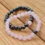 ZHEPIN 8MM Couples Bracelets Natural Amethyst Black Agate Hematite Rose Quartz Lava Stone Gemstone Bracelet for Women Men Energy Healing Stone Crystals ZHEPIN 8MM Couples Bracelets Natural Amethyst Black Agate Hematite Rose Quartz Lava Stone Gemstone Bracelet for Women Men Energy Healing Stone Crystals