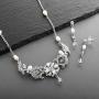 Mariell Freshwater Pearl and Crystal Wedding Jewelry Set for Brides - Handmade Necklace and Earrings