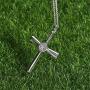 AILIN 925 Sterling Silver Personalized Baseball Cross Necklace Initial Name Pendant Mens Jewelry Sports Cross Necklaces Boys