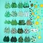 22 Pairs St. Patricks Day Faux Leather Earrings Irish Shamrock Dangle Drop Earrings Lightweight Teardrop Earrings for Women And Girls