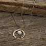 Graduated Circles 925 Sterling Silver 14k Gold Filled and White Pearl Multi Hoops Drop Pendant Graduated Circles 925 Sterling Silver 14k Gold Filled and White Pearl Multi Hoops Drop Pendant