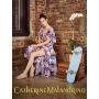 CATHERINE MALANDRINO Yellow Gold-Tone Statement Red Rhinestone Station Box Chain Slider Necklace for Women