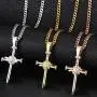 E-EmerMarking Hip Hop Iced Out Bling Cross Pendant Necklace for Men Stainless Steel Chains, 18K Gold & Silver Plated Simulated Diamond Pendants Chain Religious Christian Fashion Accessories Jewelry E-EmerMarking Hip Hop Iced Out Bling Cross Pendant Necklace for Men Stainless Steel Chains, 18K Gold & Silver Plated Simulated Diamond Pendants Chain Religious Christian Fashion Accessories Jewelry