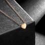 Hipunk Tiny Small Necklace Womenm 316L Stainless Steel Minimalist Dainty Music/Heart/Triangle/Pentagon/Hexagon Pendant Polished Birthday Jewelry