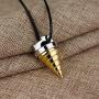 Davitu Anime Gurren Lagann Core Drill Tengentoba Gulenlagan KINON Tengen Toppa Pendants Necklace Jewelry Gift for Children Men Cosplay - (Metal Color: Sliver)