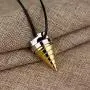 Davitu Anime Gurren Lagann Core Drill Tengentoba Gulenlagan KINON Tengen Toppa Pendants Necklace Jewelry Gift for Children Men Cosplay - (Metal Color: Sliver)