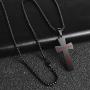 Boys Mens Baseball Cross Pendant Necklace 18K Gold Plated Bible Verse Stainless Steel Necklace Jewelry