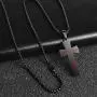 Boys Mens Baseball Cross Pendant Necklace 18K Gold Plated Bible Verse Stainless Steel Necklace Jewelry