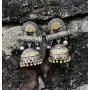 Aheli Indian Ethnic Oxidized Dangle Jhumki Earrings Set Tribal Gypsy Designer Bollywood Casual Wear Antique Jewelry for Women