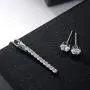 NEOGLORY Platinum Plated CZ Cubic Zirconia Bar Necklaces Stud Earrings Jewelry Sets for Sensitive Skin NEOGLORY Platinum Plated CZ Cubic Zirconia Bar Necklaces Stud Earrings Jewelry Sets for Sensitive Skin
