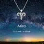 Zodiac Sign Necklace CZ Horoscope Zodiac 12 Constellation Pendant Necklace Birthday Gift for Women Astrology Jewelry