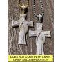 Harlembling Solid 925 Sterling Silver Iced Cross Pendant - Mens - 2.25'' - Fits Up to 5mm Chains!
