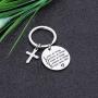 CYTING Christian Keychain 1 Corinthians 13:7 Love Bears All Things Believes All Things Hopes All Things Endure All Things Love Never Fails Religious Jewelry Inspirational Gift