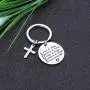 CYTING Christian Keychain 1 Corinthians 13:7 Love Bears All Things Believes All Things Hopes All Things Endure All Things Love Never Fails Religious Jewelry Inspirational Gift