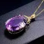DMOMSA Amethyst Classic Pendant Necklace Jewelry Gift, Suitable for Ladies Gifts for Birthday Party Anniversary Valentines Day DMOMSA Amethyst Classic Pendant Necklace Jewelry Gift, Suitable for Ladies Gifts for Birthday Party Anniversary Valentines Day