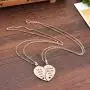 MJartoria BFF Necklace for 2-Split Valentine Heart Necklace TOGETHER FOREVER NEVER APART Best Friends Pendant Friendship Necklace Set of 2 Gifts for Her MJartoria BFF Necklace for 2-Split Valentine Heart Necklace TOGETHER FOREVER NEVER APART Best Friends Pendant Friendship Necklace Set of 2 Gifts for Her