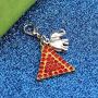 BAUNA Delta DST Sigma Sorority Elephant Charm Zipper Pull Gift Theta Diva Greece Greek Jewelry