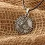 HAQUIL Wolf Necklace - Metal Alloy, Round Wolf Medallion Pendant - Leather Cord, 19.7'' HAQUIL Wolf Necklace - Metal Alloy, Round Wolf Medallion Pendant - Leather Cord, 19.7''