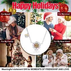 Golden Pollen Daisy ''Innocence'' Flower Pendant Necklace, Never Rust 925 Sterling Silver, Hypoallergenic Chain for Women, Girls & Teens with Free Breathtaking Gift Box for Special Moments of Love