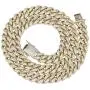 GOLD IDEA JEWELRY 10MM HIP HOP Classic 14K /White Gold Plated Iced Out Cuban Link Chain Prong Setting Cubic Zirconia Miami Cuban Link Choker necklace/Bracelet for men women