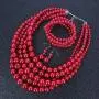 HaHaGirl Faux PearlStrands Jewelry Sets for Women Include Necklace Bracelet and Earrings Set HaHaGirl Faux PearlStrands Jewelry Sets for Women Include Necklace Bracelet and Earrings Set