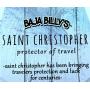 St. Christopher Surf Medal Necklace Pendant, Protector of Travel sv/pi Silver/Pink Small