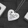 Phoenix Angela Encouraging Heart Pendant Necklace for Daughter Granddaughter Inspirational Jewelry Stainless Steel Gifts Necklace from Mom Dad Grandma