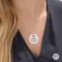 MyNameNecklace Personalized Engraved 3 Round Discs Circle Names Necklace - Mom Wife- Mother Day Jewelry Gift