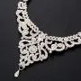 Hapibuy Crystal Wedding Jewelry Set Necklace Earring Set For Women and Brides Rose Gold and Silver Bridal Statement Jewelry Sets Hapibuy Crystal Wedding Jewelry Set Necklace Earring Set For Women and Brides Rose Gold and Silver Bridal Statement Jewelry Sets